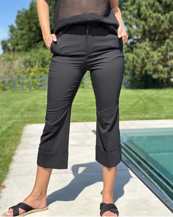 Kalhoty dámské Dsquared2 černé plátěné